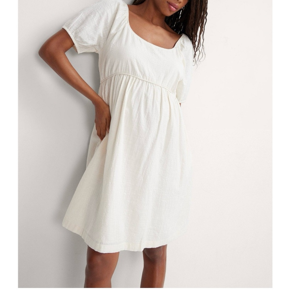 Hatch maternity Lola babydoll dress in ivory size 2